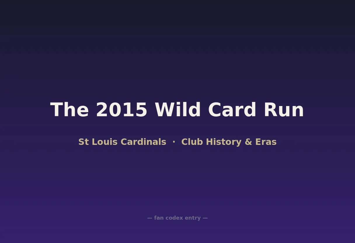 The 2015 Wild Card Run