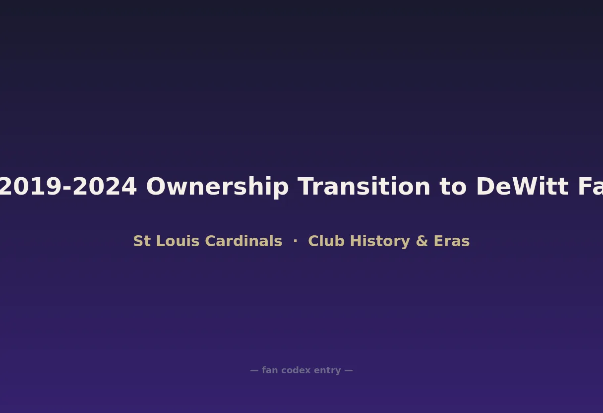 The 2019-2024 Ownership Transition to DeWitt Family