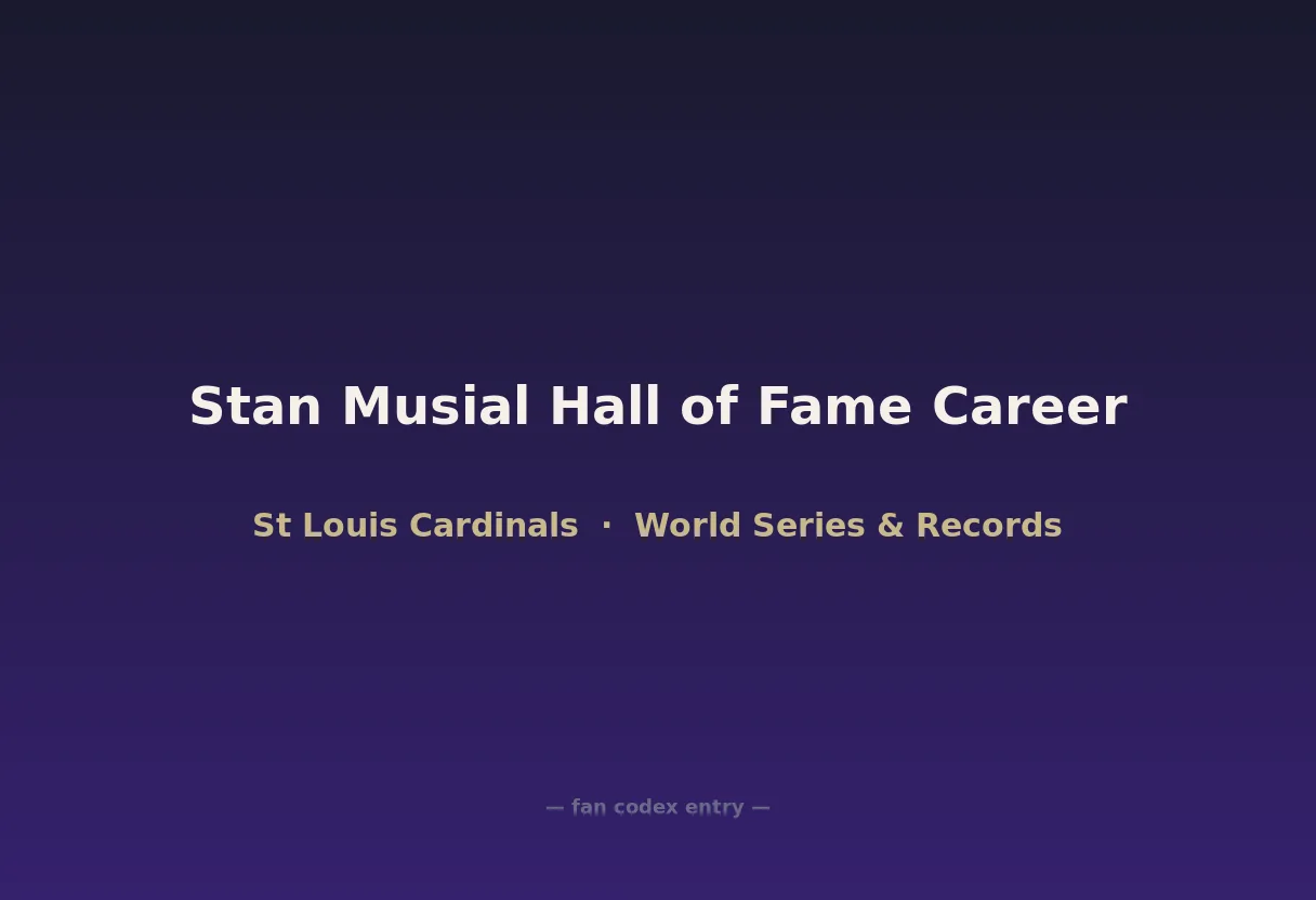 Stan Musial Hall of Fame Career