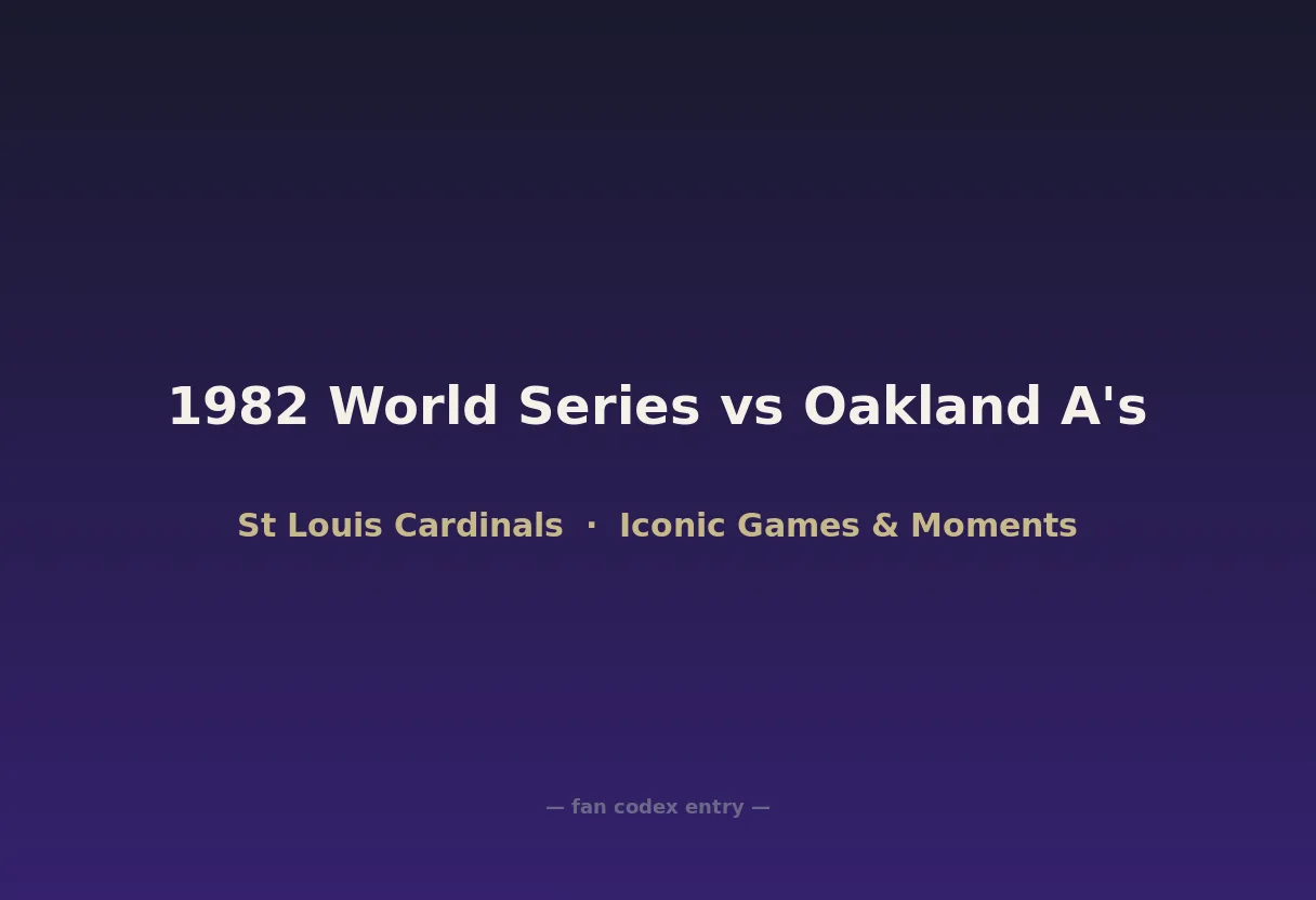 1982 World Series vs Oakland A's