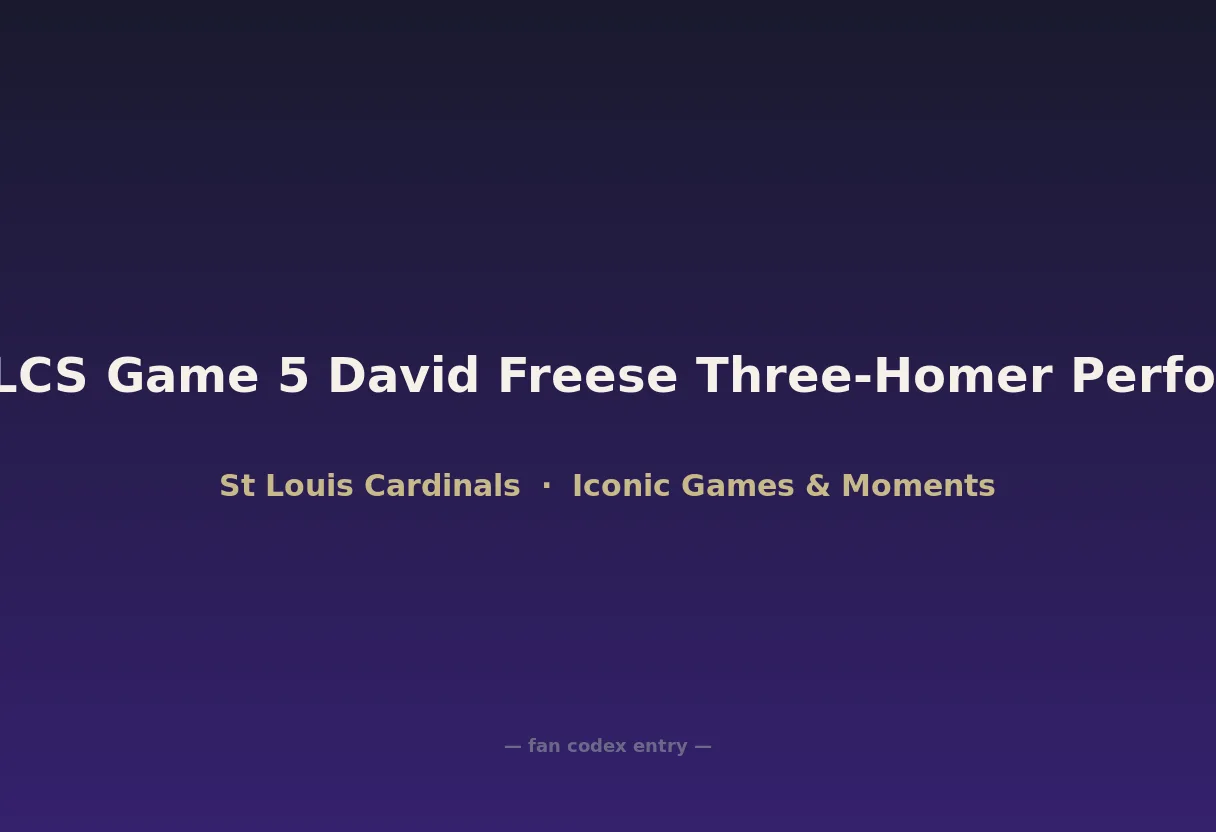 2011 NLCS Game 5 David Freese Three-Homer Performance